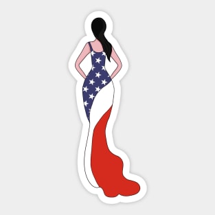 United States of America Woman Sticker